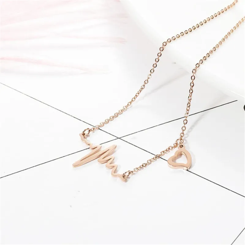 Rose Goldtone Electrocardiogram & Heart Anklet made by Zulily