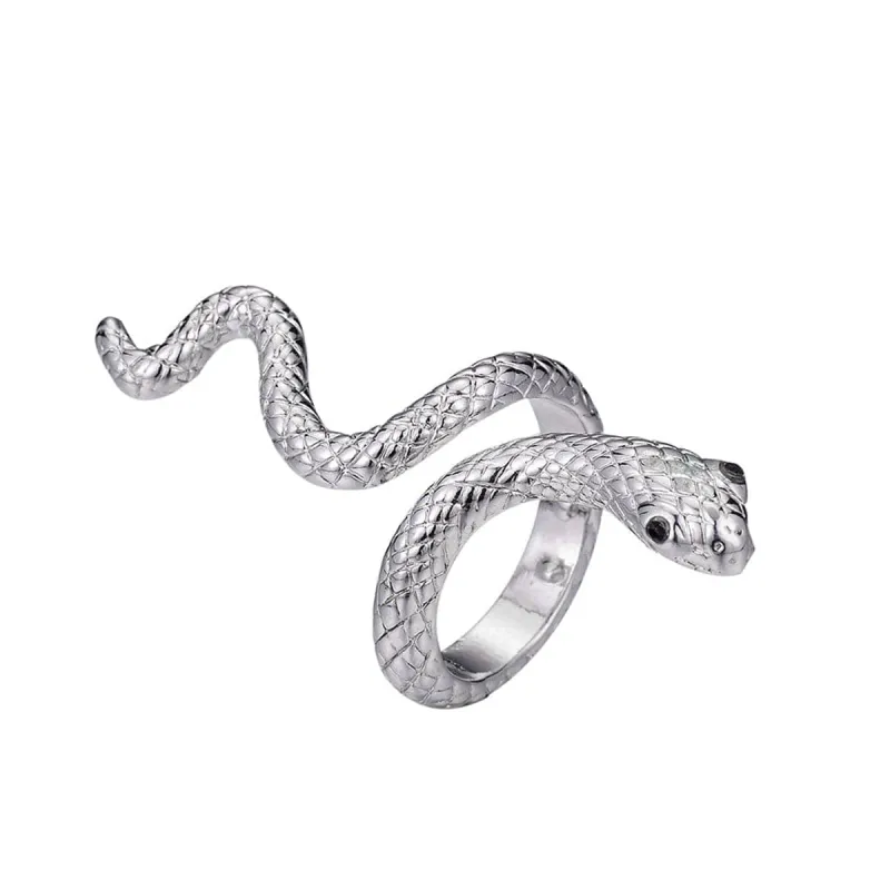 Silvertone Snake Bypass Ring made by Zulily