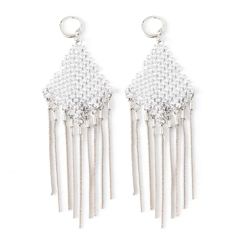 Silvertone Woven Tassel Drop Earrings made by Zulily