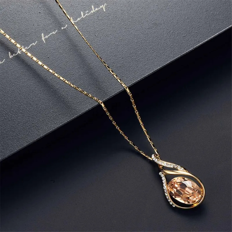 Yellow & White Cubic Zirconia Pendant Necklace & Drop Earrings made by Zulily