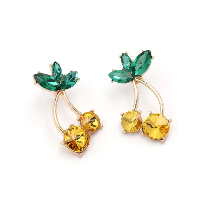 Yellow & Green Cherry Drop Earrings made by Zulily
