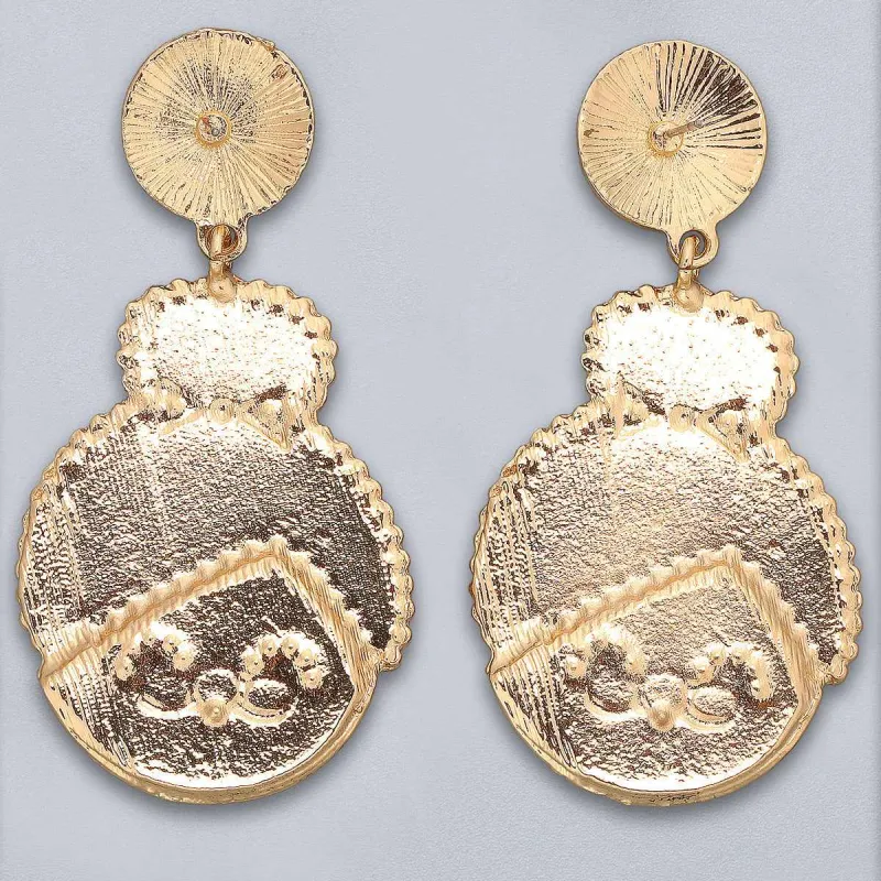 White Pearl & Cubic Zirconia Goldtone Mrs. Claus Drop Earrings made by Zulily