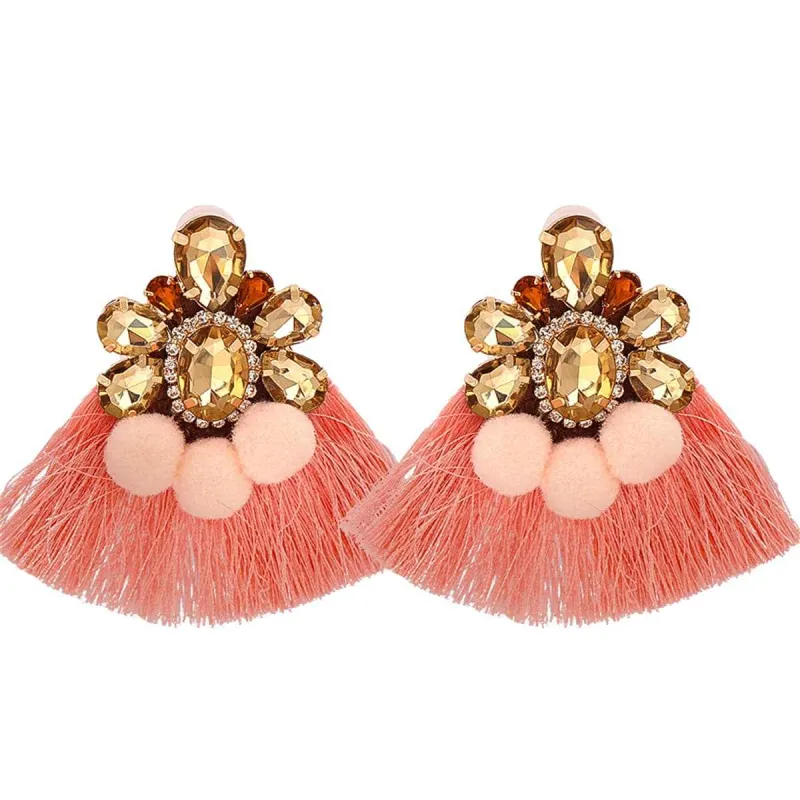 Yellow Crystal & Cubic Zirconia Fringe Drop Earrings made by Zulily