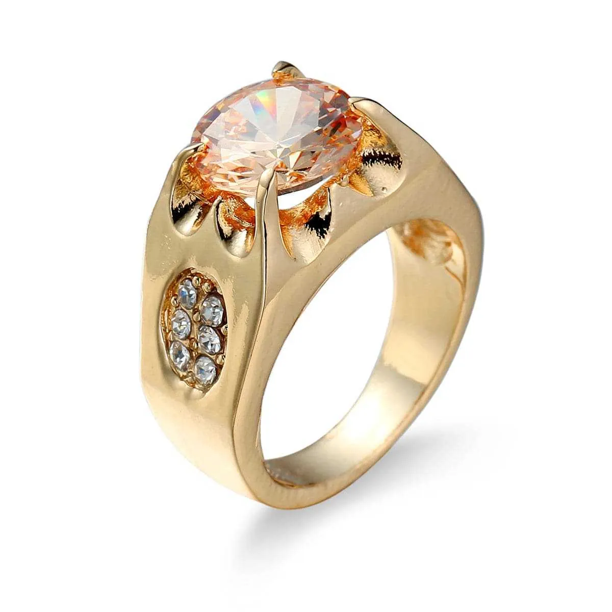 Champagne Crystal & Cubic Zirconia Goldtone Ring sold by Zulily