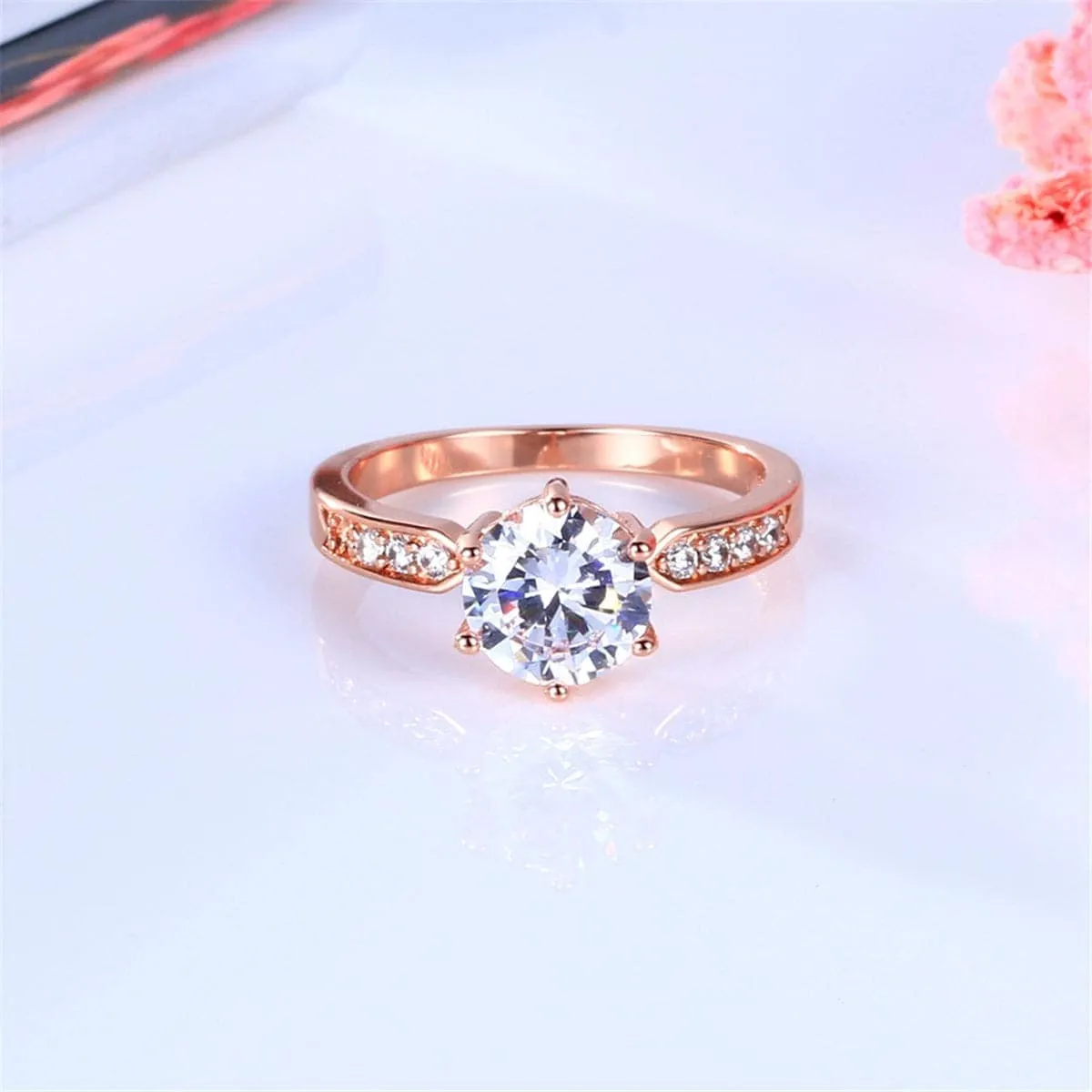 Crystal & Rose Goldtone Cocktail Ring sold by Zulily product image thumbnail 3