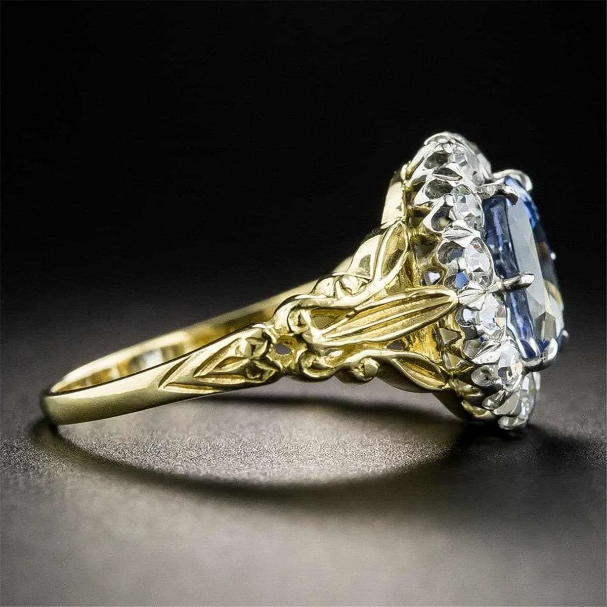 Blue & White Crystal Filigree Ring sold by Zulily product image thumbnail 2