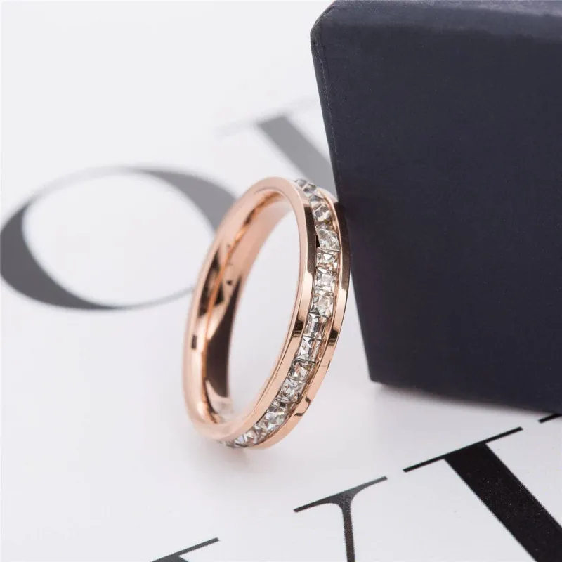 Crystal & Rose Goldtone Band made by Zulily