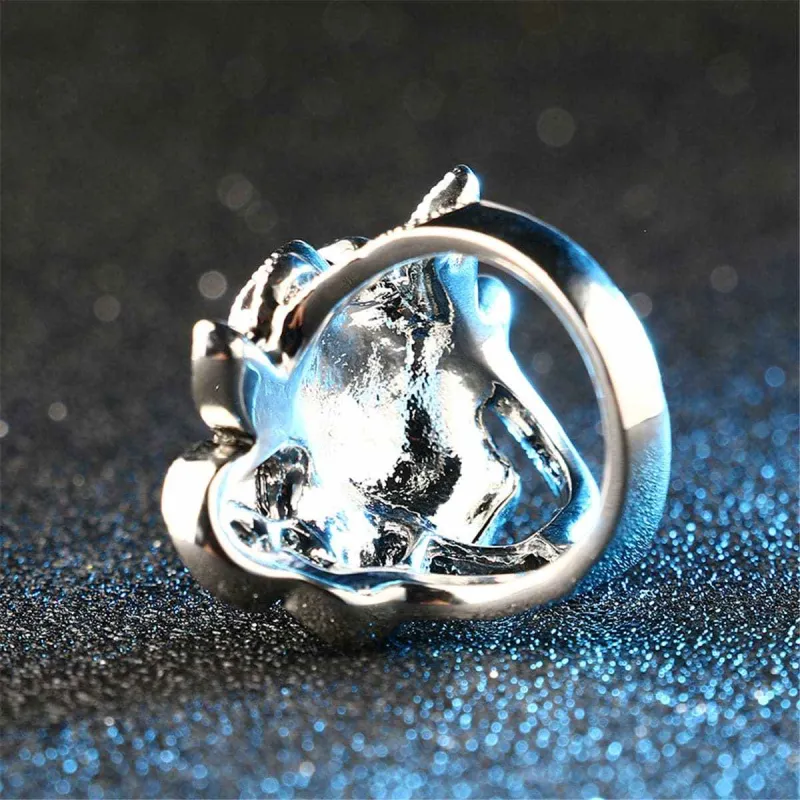 Black Cubic Zirconia Botany Band Ring made by Zulily