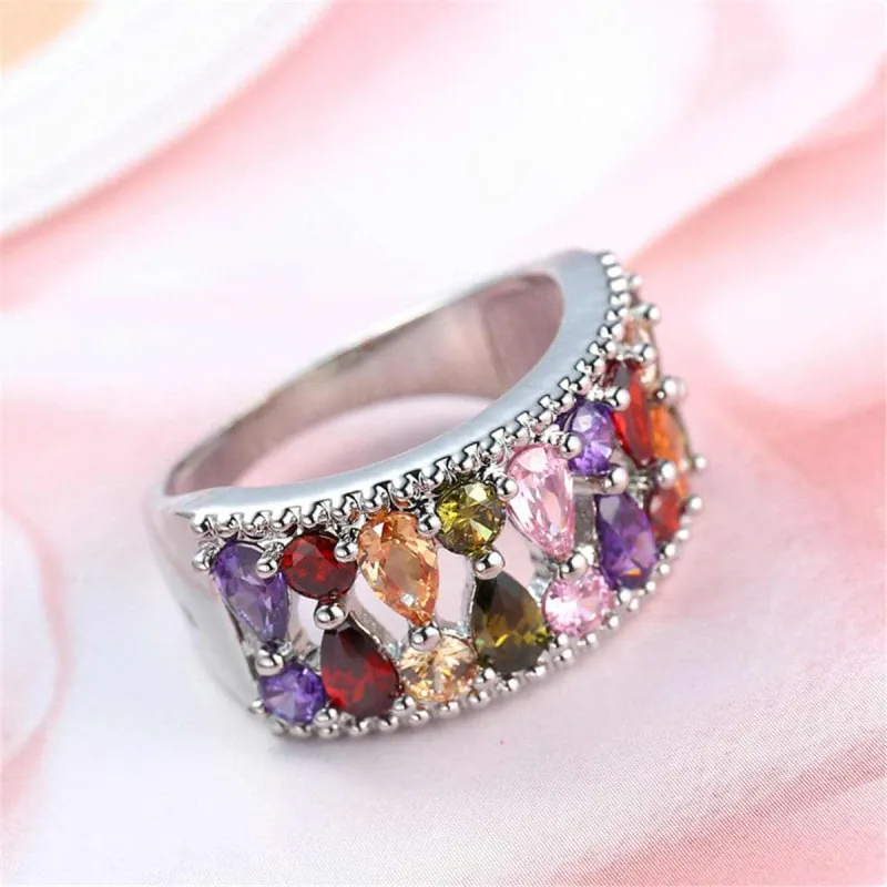 Crystal & Silvertone Mixed Shape Band made by Zulily