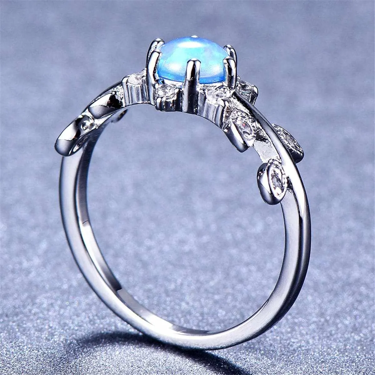 Blue Opal & Cubic Zirconia Botany Ring sold by Zulily product image thumbnail 5