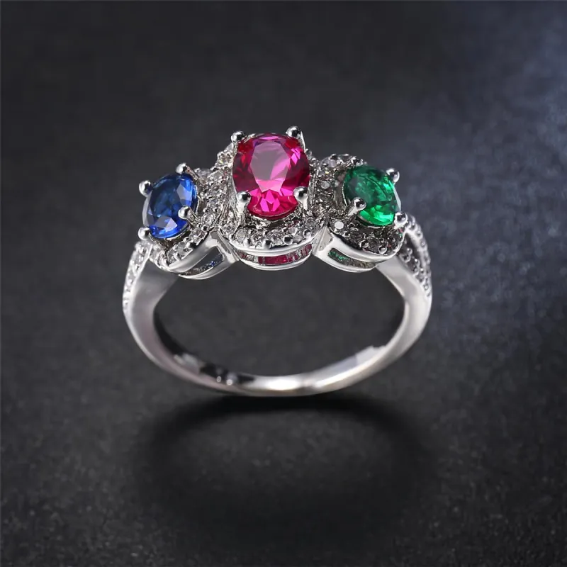 Crystal & Cubic Zirconia Trio Ring made by Zulily