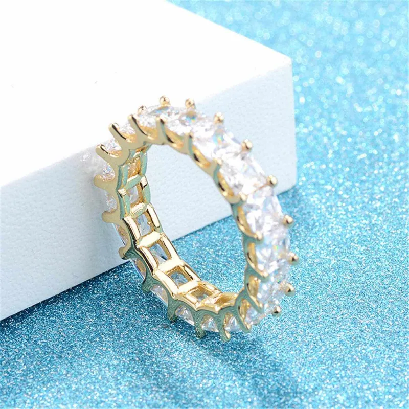 Crystal & Goldtone Princess-Cut Ring made by Zulily