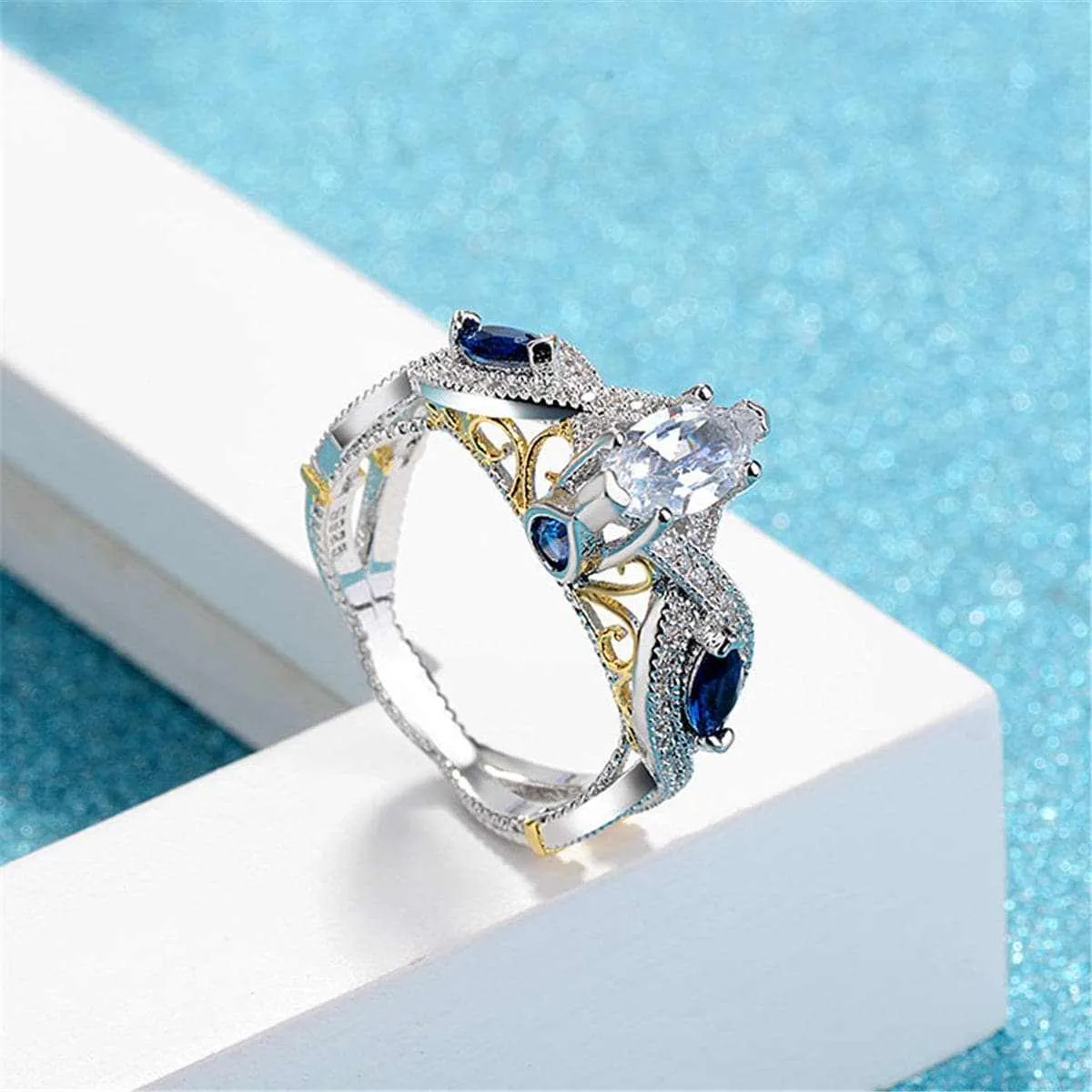 Crystal & Cubic Zirconia Marquise-Cut Promise Ring sold by Zulily