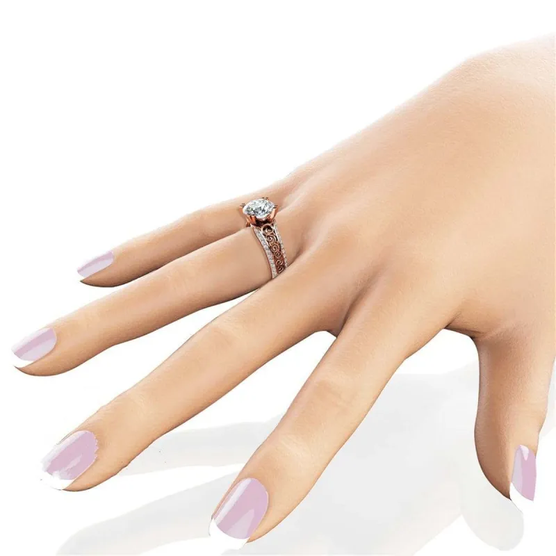 Crystal & Cubic Zirconia Filigree Ring made by Zulily