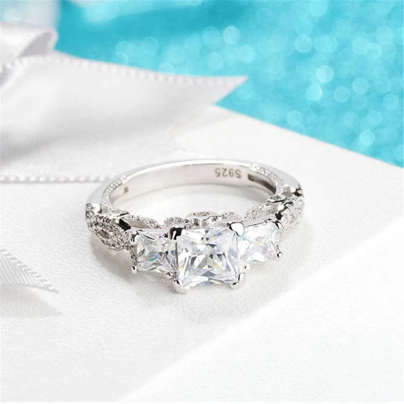 Crystal & Cubic Zirconia Princess-Cut Ring made by Zulily