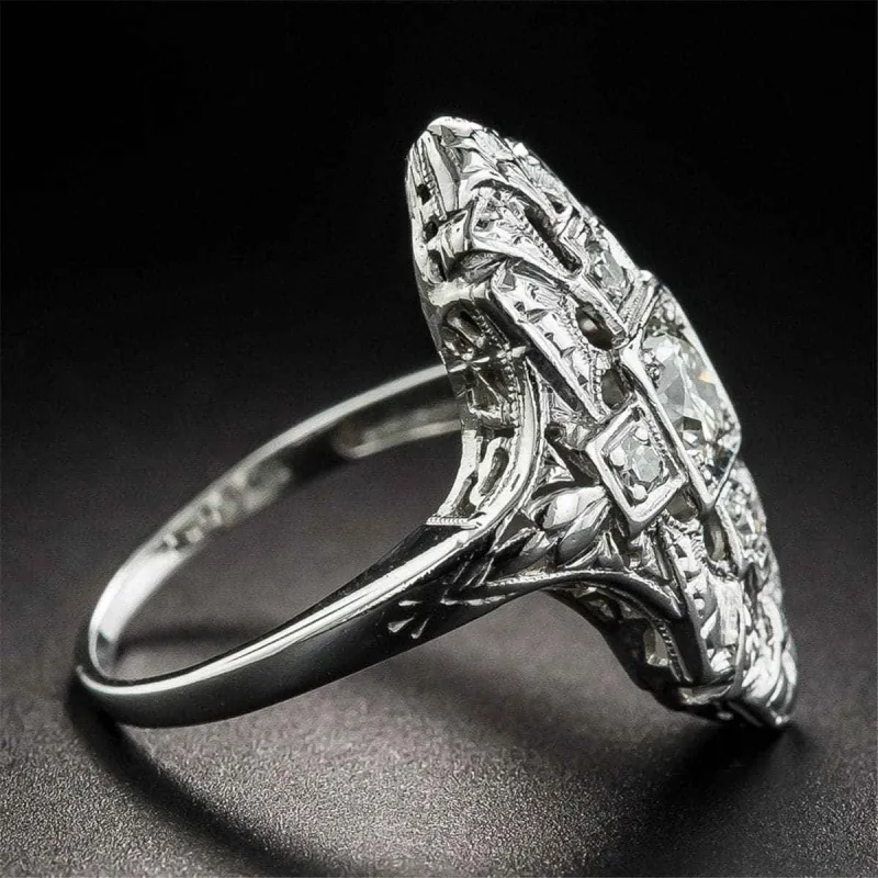 Crystal & Silvertone Cross Ring made by Zulily