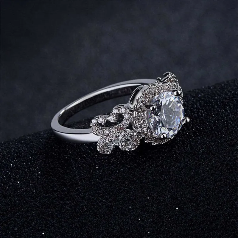 Crystal & Cubic Zirconia Butterfly Hola Eternity Ring made by Zulily