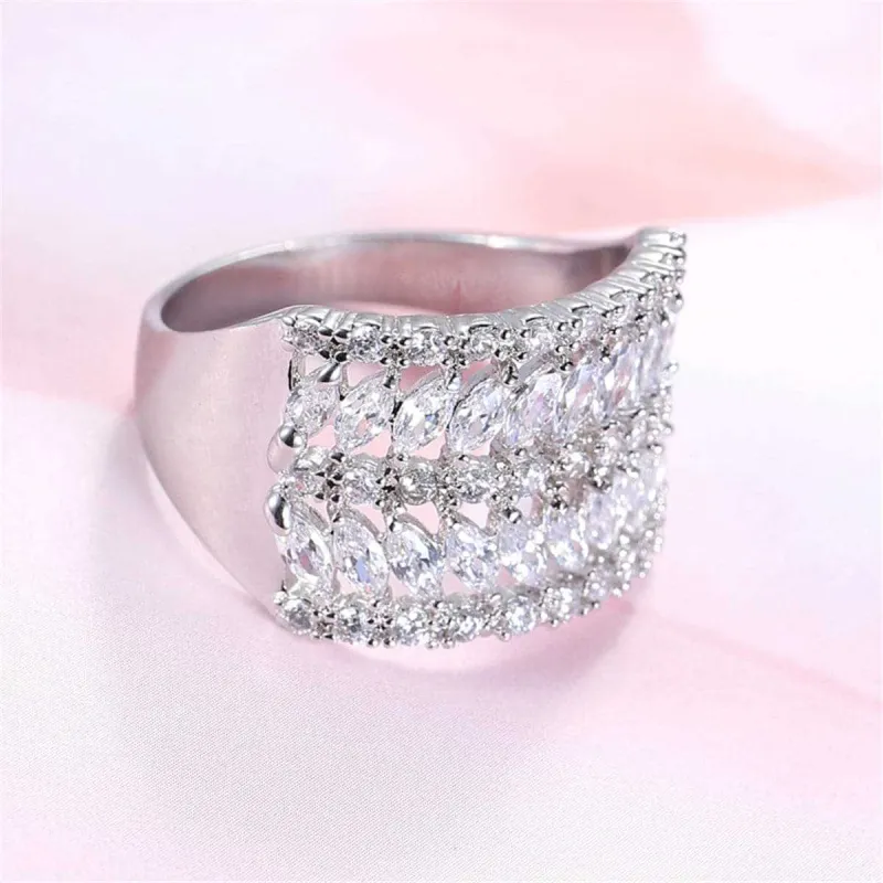 Cubic Zirconia & Crystal Marquise-Cut Ring made by Zulily