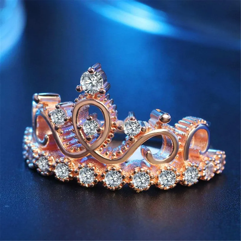 Cubic Zirconia & Goldtone Crown Ring made by Zulily