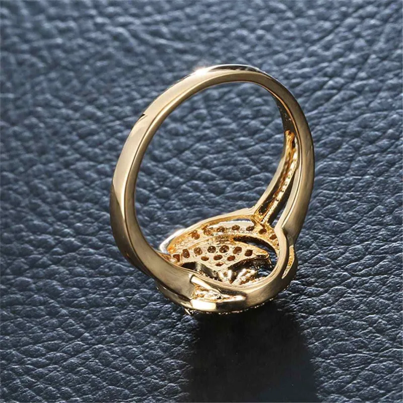 Cubic Zirconia & Goldtone Open Dragonfly Ring made by Zulily