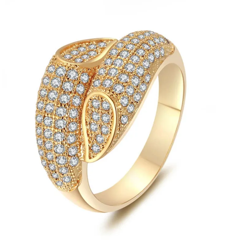 Cubic Zirconia & Goldtone Wide Wrap Ring made by Zulily