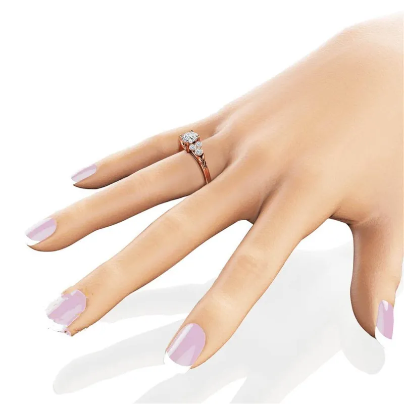 Cubic Zirconia & Rose Goldtone Flower Ring made by Zulily