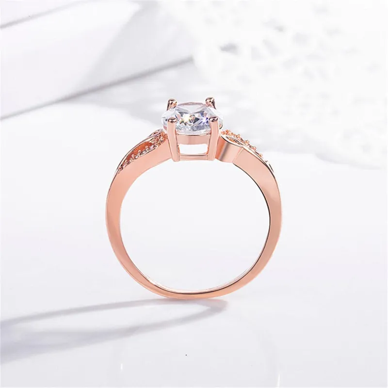 Cubic Zirconia & Rose Goldtone Oval Ring made by Zulily