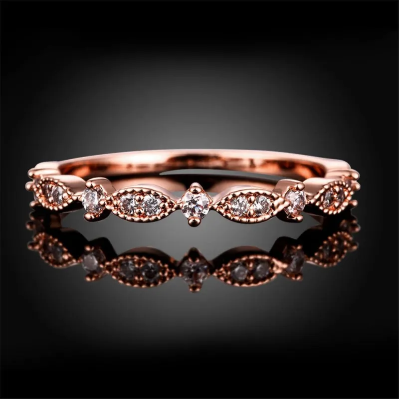 Cubic Zirconia & Rose Goldtone Botany Pattern Band made by Zulily