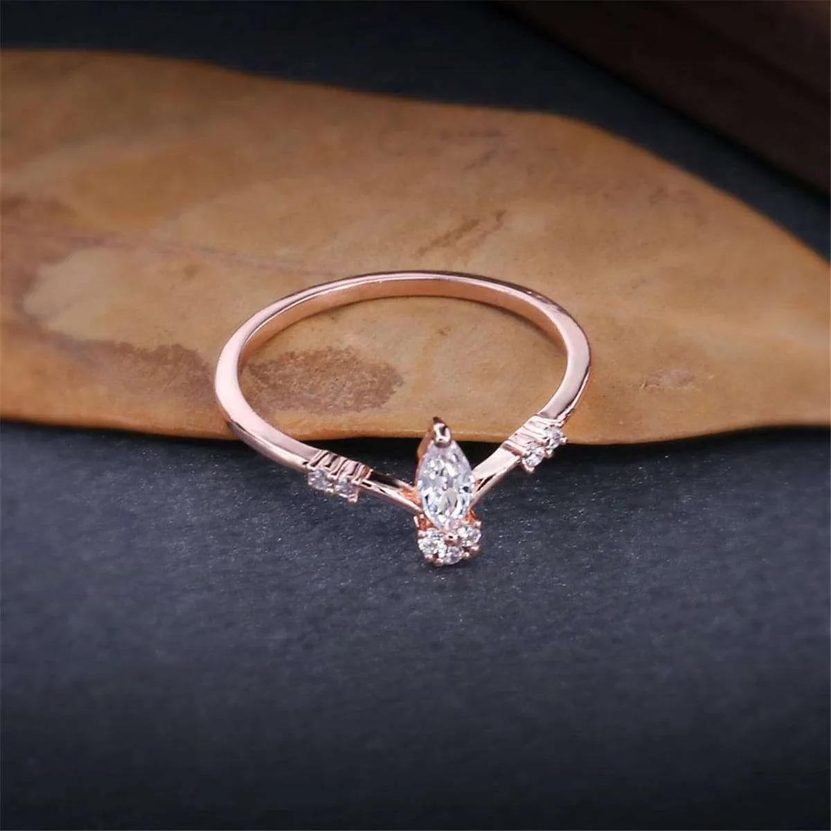 Cubic Zirconia & Rose Goldtone Marquise-Cut Ring sold by Zulily product image thumbnail 3