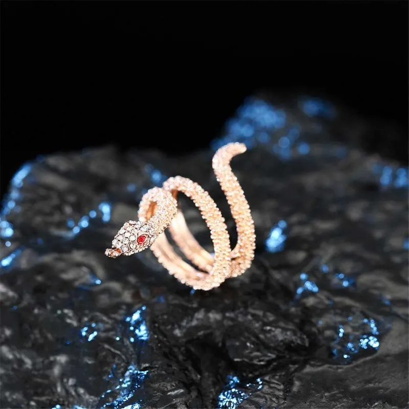 Cubic Zirconia & Rose Goldtone Snake Stackable Ring made by Zulily
