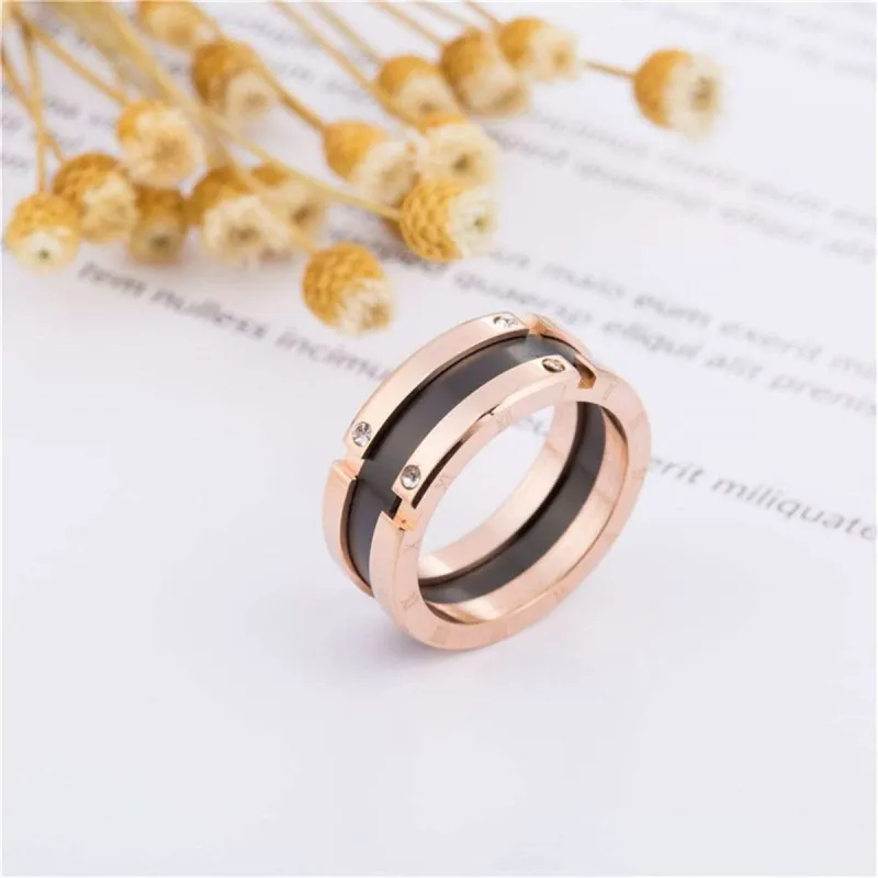 Cubic Zirconia & Rose Goldtone Roman Numeral Band made by Zulily