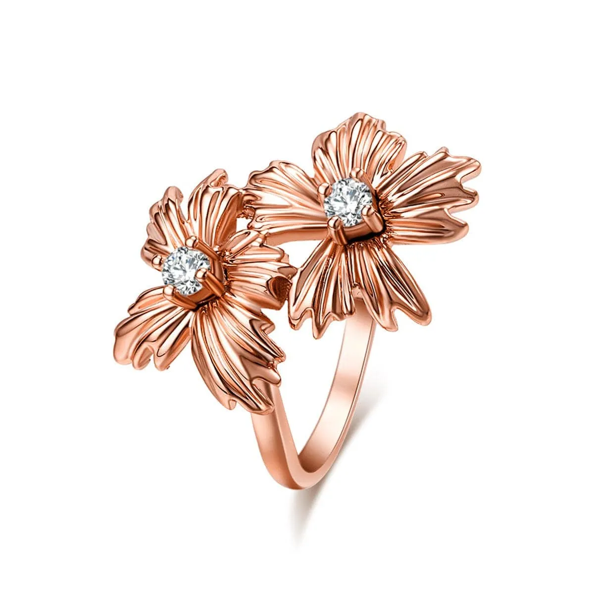 Cubic Zirconia & Rose Goldtone Sunflower Ring sold by Zulily product image thumbnail 3