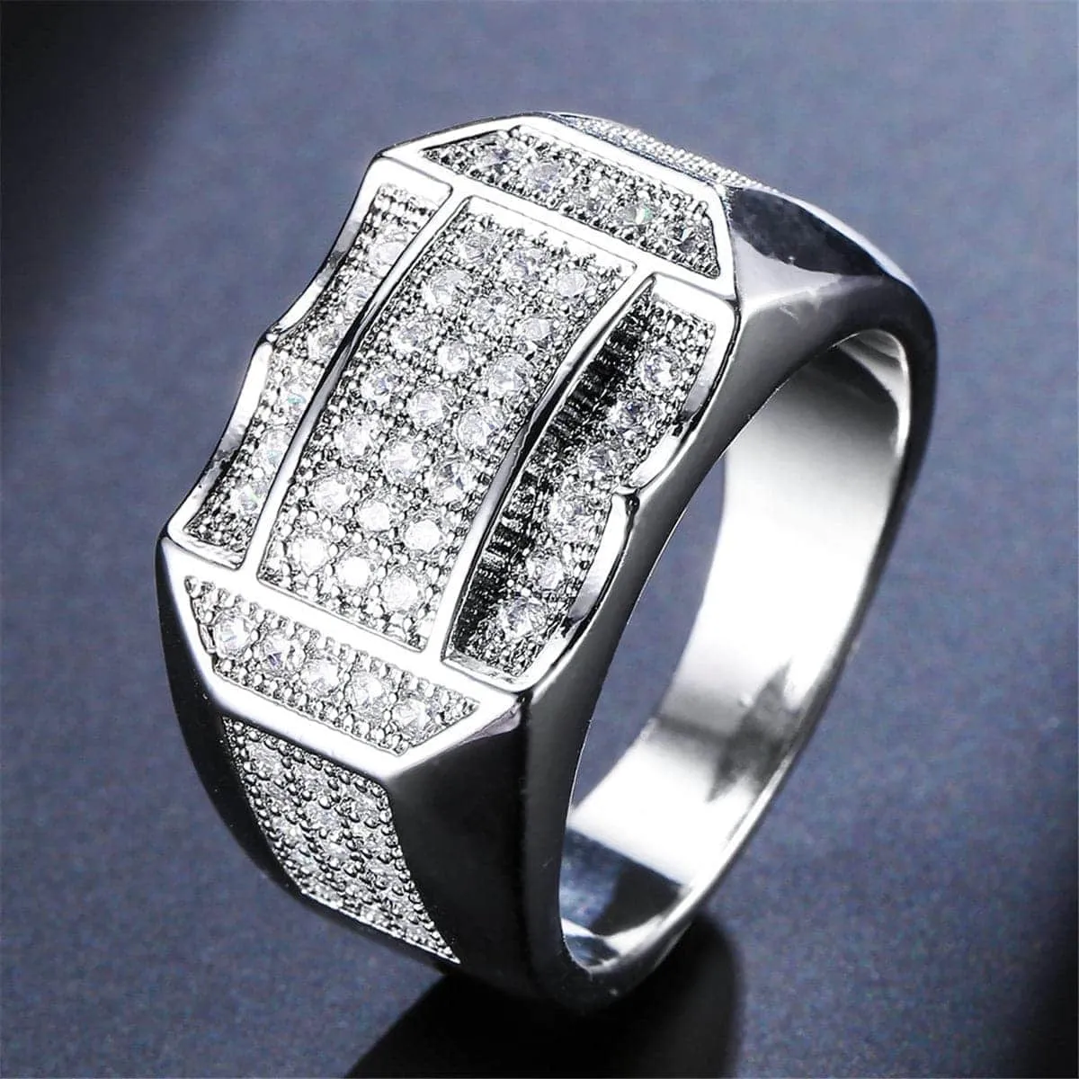 Cubic Zirconia & Silvertone Pavé Band sold by Zulily product image thumbnail 2