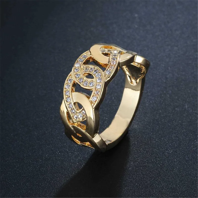 Cubic Zirconia Interlocking Circles Ring made by Zulily