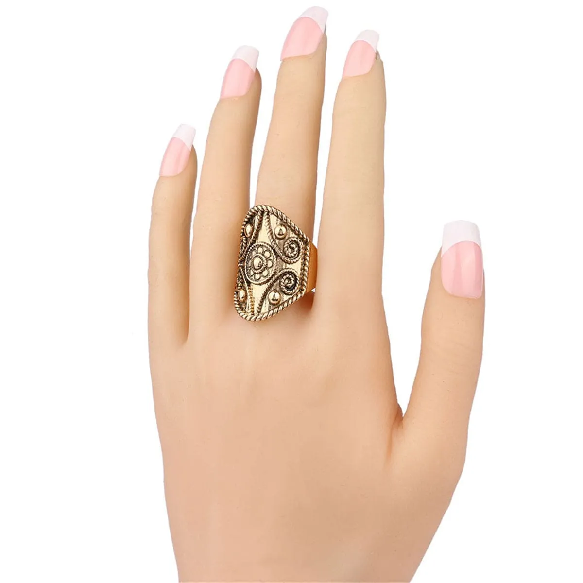 Goldtone Floral Ring sold by Zulily