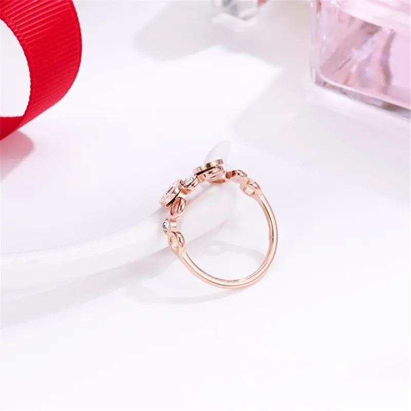 Cubic Zirconia Rose Goldtone Roman Numeral Ring made by Zulily
