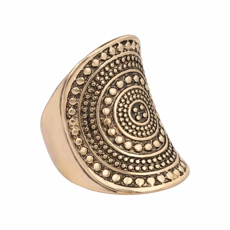 Goldtone Geometric Shield Band made by Zulily