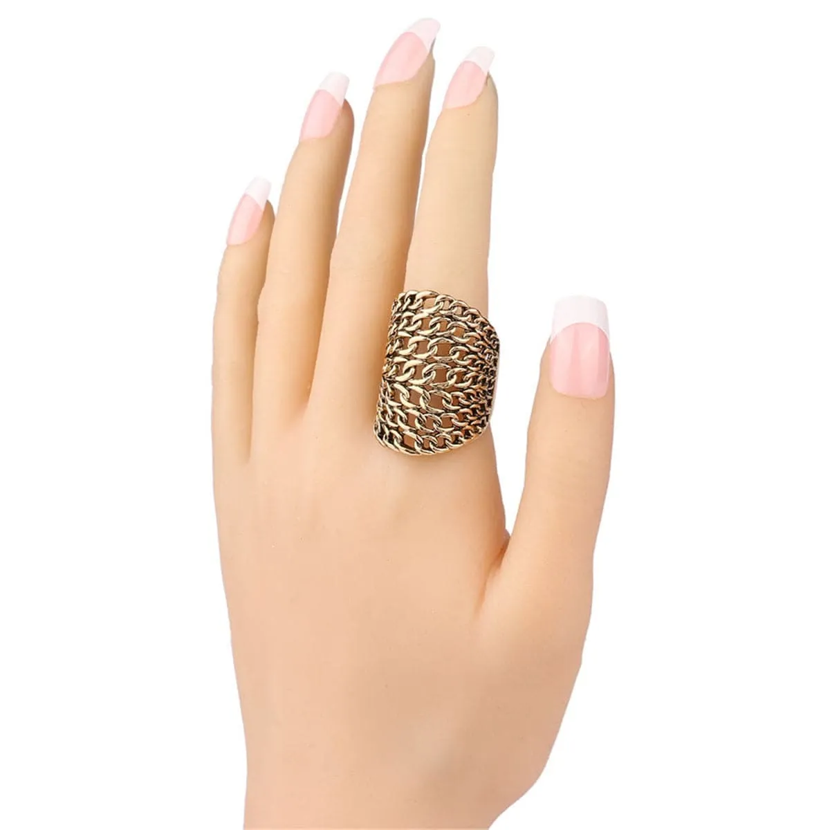 Goldtone Figaro Ring sold by Zulily product image thumbnail 3
