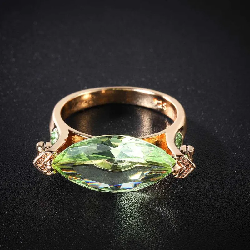 Green Crystal & Cubic Zirconia Marquise Ring made by Zulily