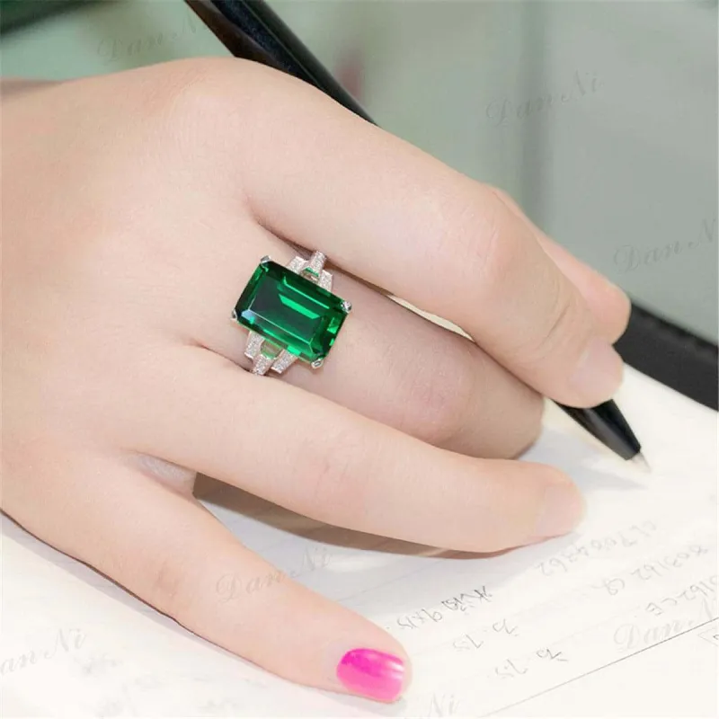 Green Cubic Zirconia & Crystal Cushion-Cut Ring made by Zulily