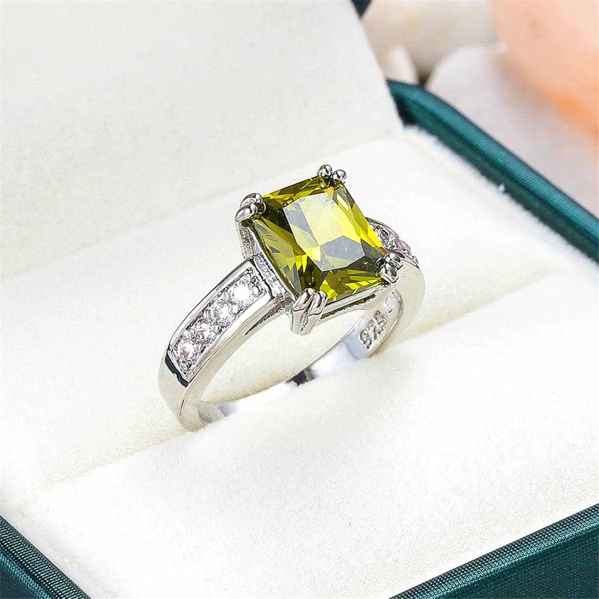 Green Cubic Zirconia & Crystal Ring sold by Zulily product image thumbnail 2