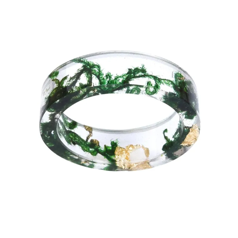Green Marine Algae Band Ring made by Zulily