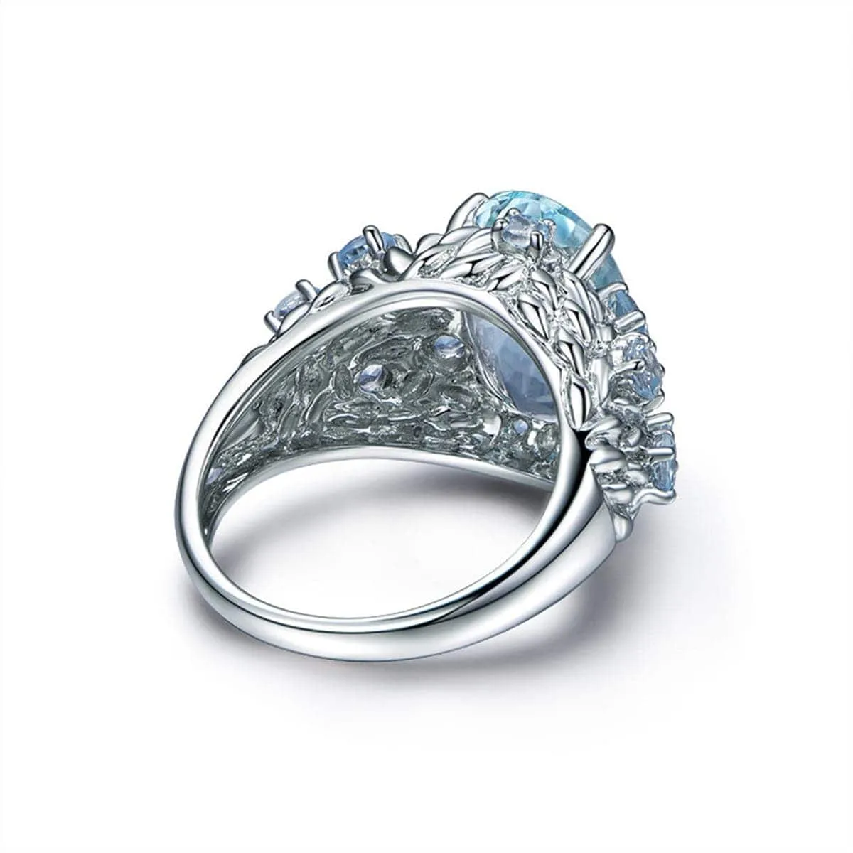 Light Blue Crystal & Cubic Zirconia Prong-Set Ring sold by Zulily product image thumbnail 2