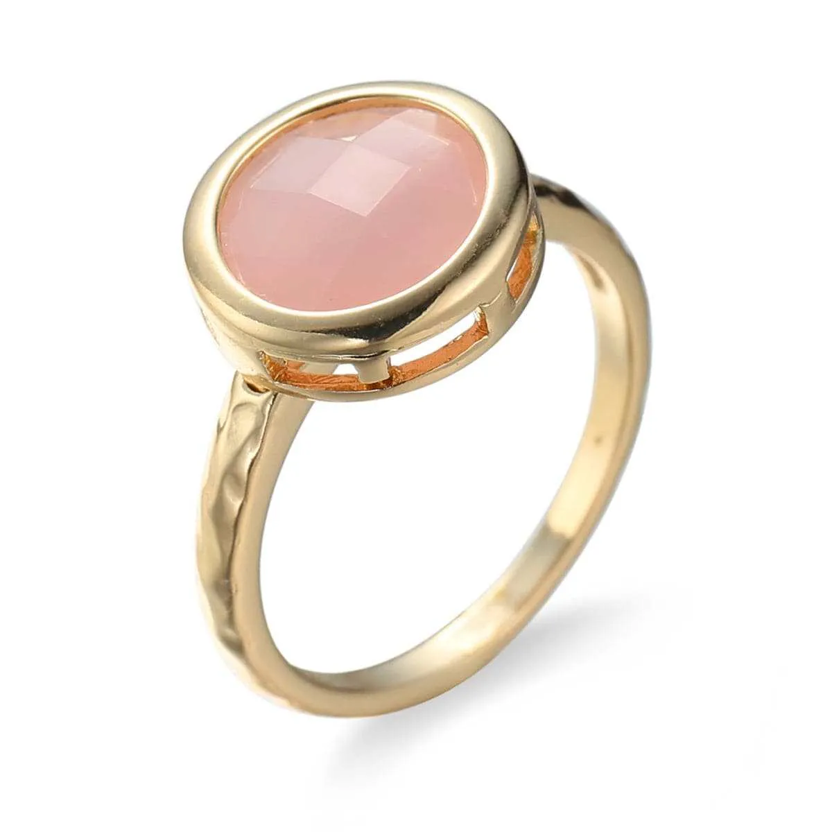 Pink Cat's Eye & Goldtone Bezel Ring sold by Zulily