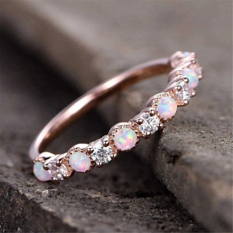 Pink Opal & Cubic Zirconia Ring made by Zulily
