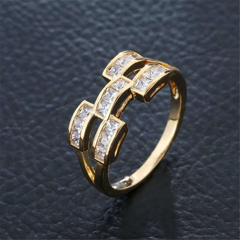 Princess Crystal Brick-Band Ring made by Zulily