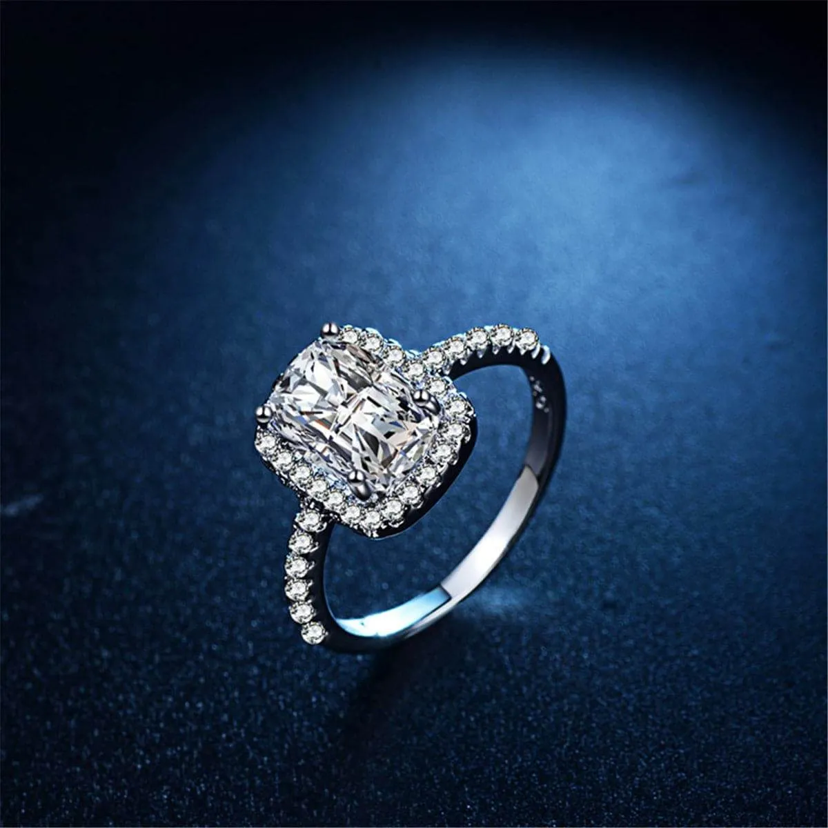 Princess Crystal & Cubic Zirconia Halo Ring sold by Zulily product image thumbnail 3