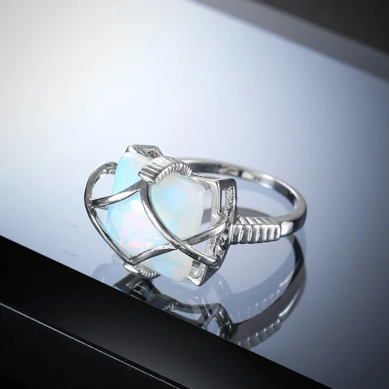 Quartz & Silvertone Wire-Wrapped Ring made by Zulily