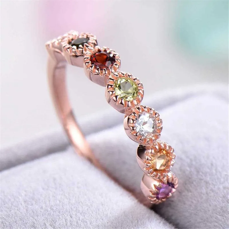 Red & Green Crystal & Rose Goldtone Band made by Zulily