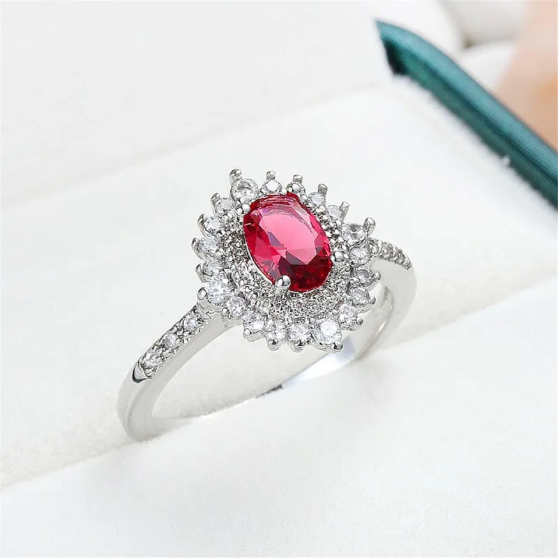 Rose Crystal & Cubic Zirconia Flower Band Ring made by Zulily